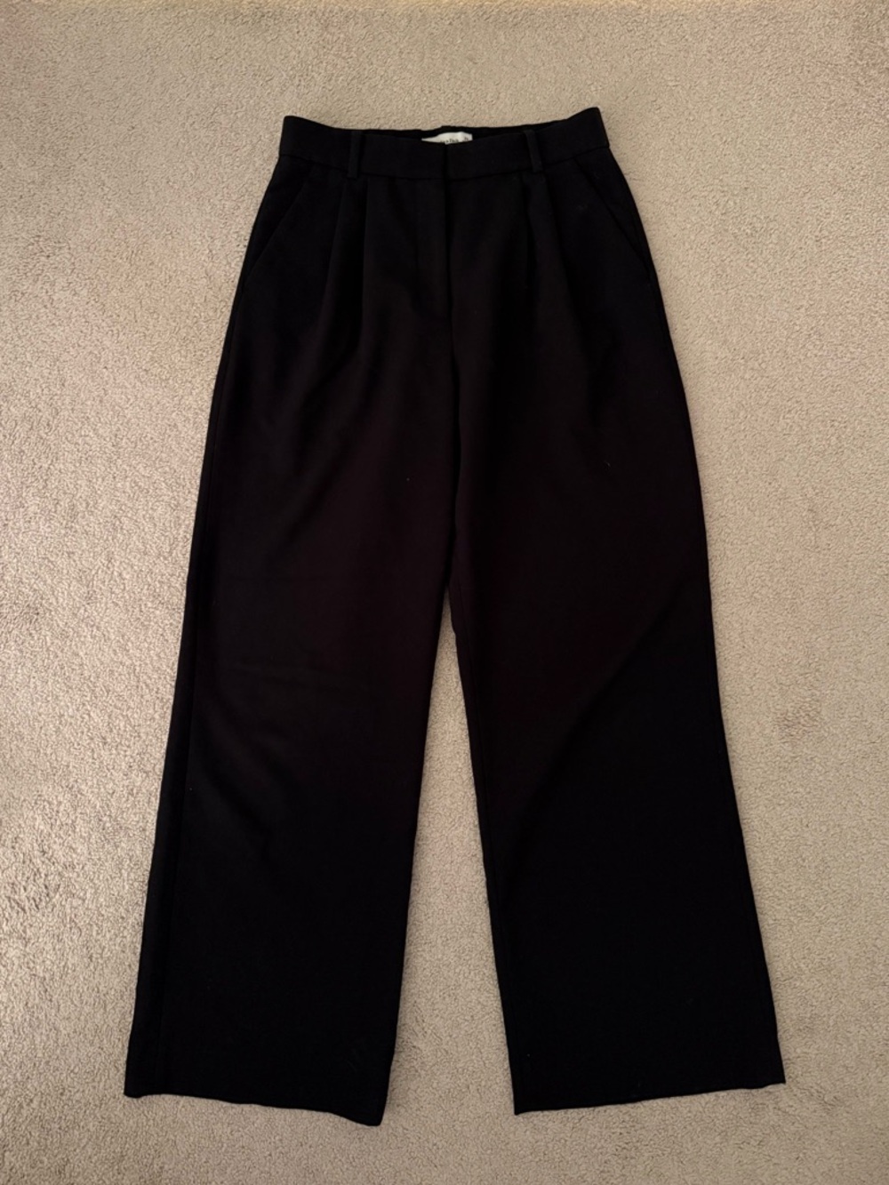 Abercrombie & Fitch Sloane Tailored Wide Leg Pants Black Size 29